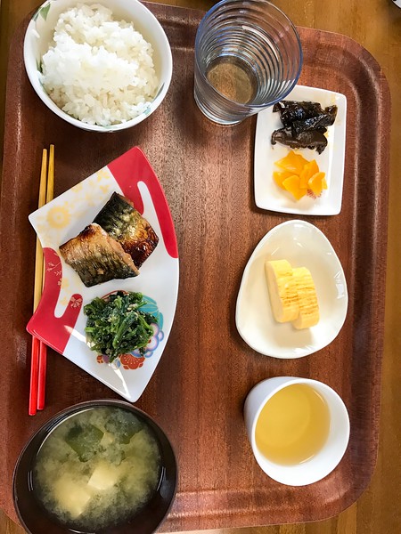 An example of breakfast in Okinawa, Japan