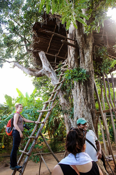 Where the "Elephant Scarer" sleeps and keeps on the lookout for elephants to protect his crops.