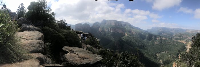 The Three Rondavels seen from viewpoint