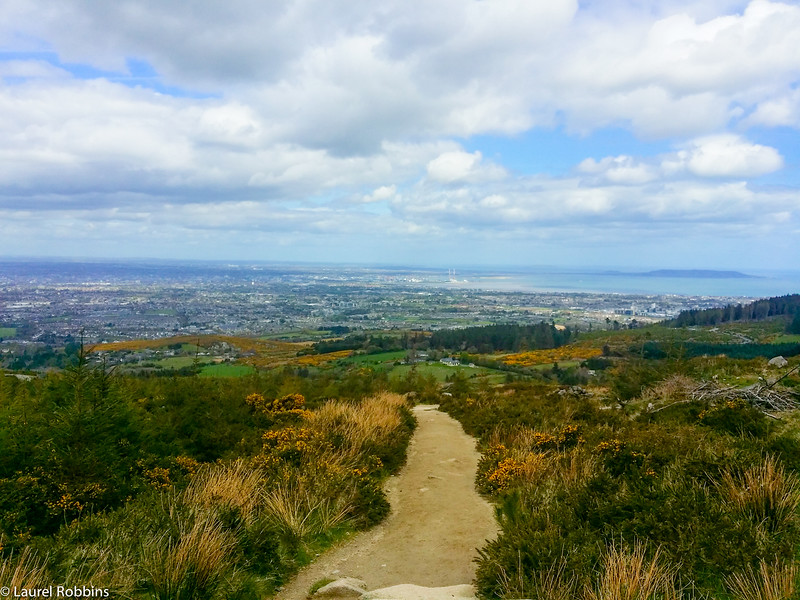 Views over Dublin and the Irish Sea from Two-Rock Mountain, near the end/start of the Wicklow Way.