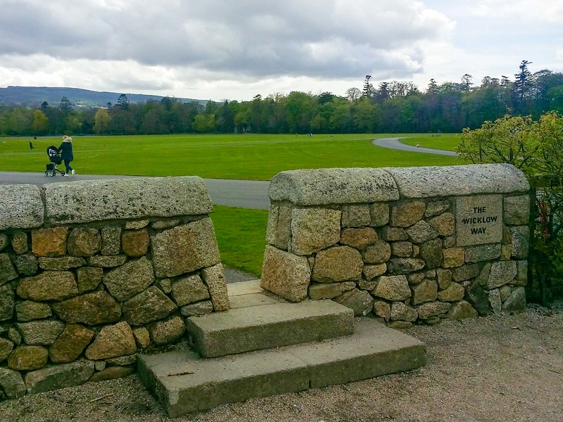 Start/finish of the Wicklow Way in Marlay Park, Dublin, Ireland.