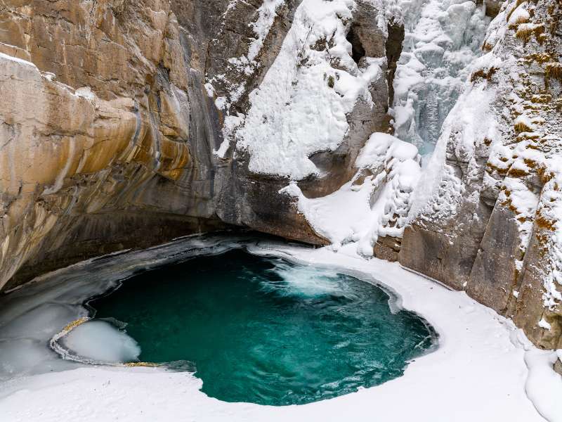 Winter Hiking at Johnston Canyon Lower Falls