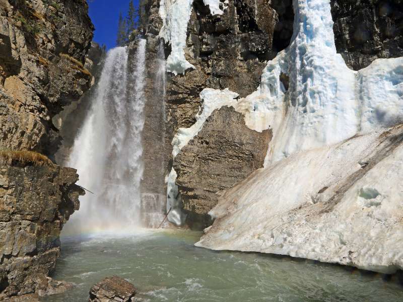 Winter Hiking at Johnston Canyon Upper Falls