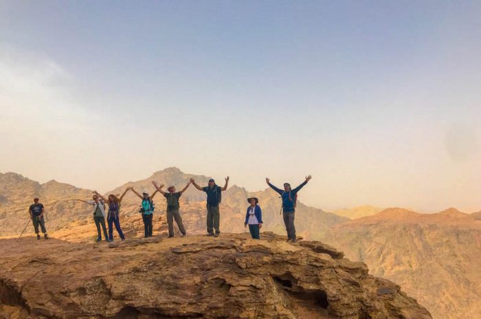 happy hikers on the Jordan Trail