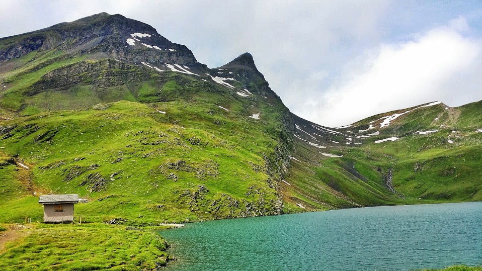 Bachalpsee (lake), reached from taking the gondola from Grindelwald (Switzerland)and then an easy hike.