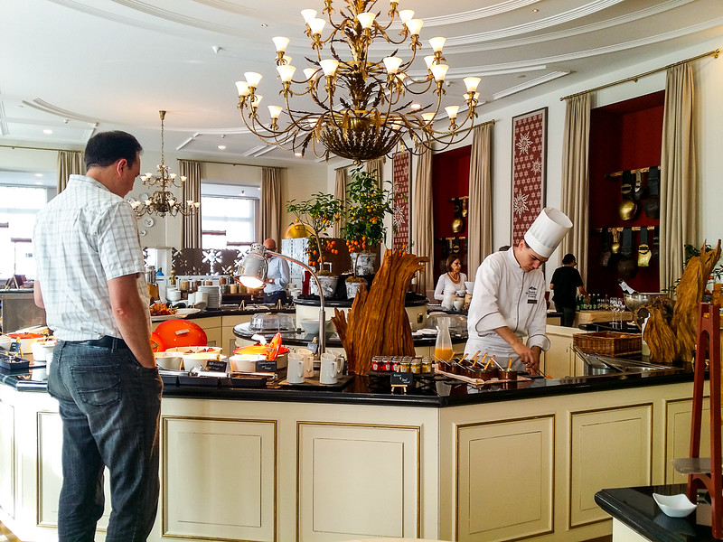 Breakfast at the Kempinski Grand Hotel des Bains 