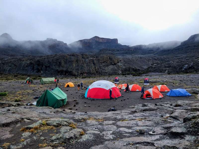 camping for the Kilimanjaro tour - Lemosho route