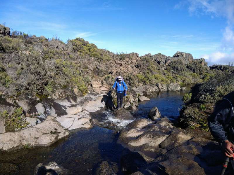 Laurel hiking the Kilimanjaro mountain hiking trail