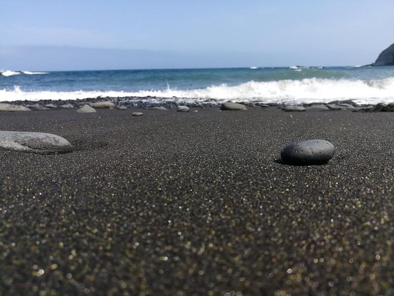 black sand beach Playa la Caleta