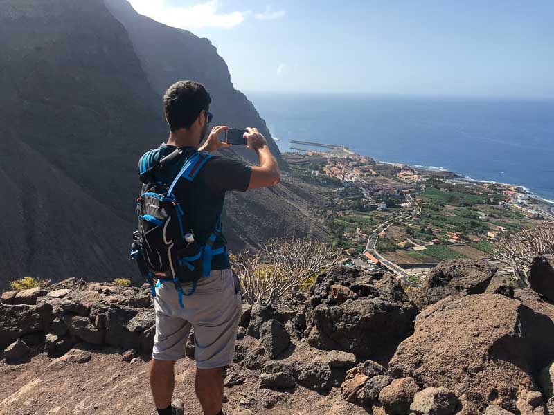 the last day of hiking is downhill into Valle Gran Rey