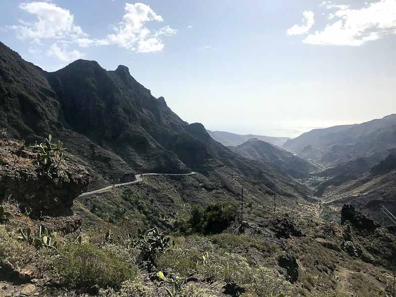 looking path on path while hiking in La Gomera