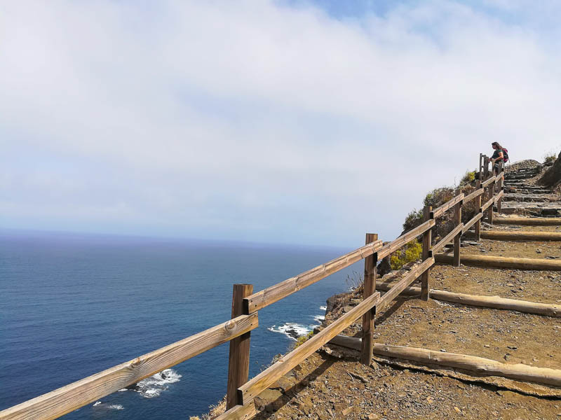 hiking on the coastal path near Hermigua.