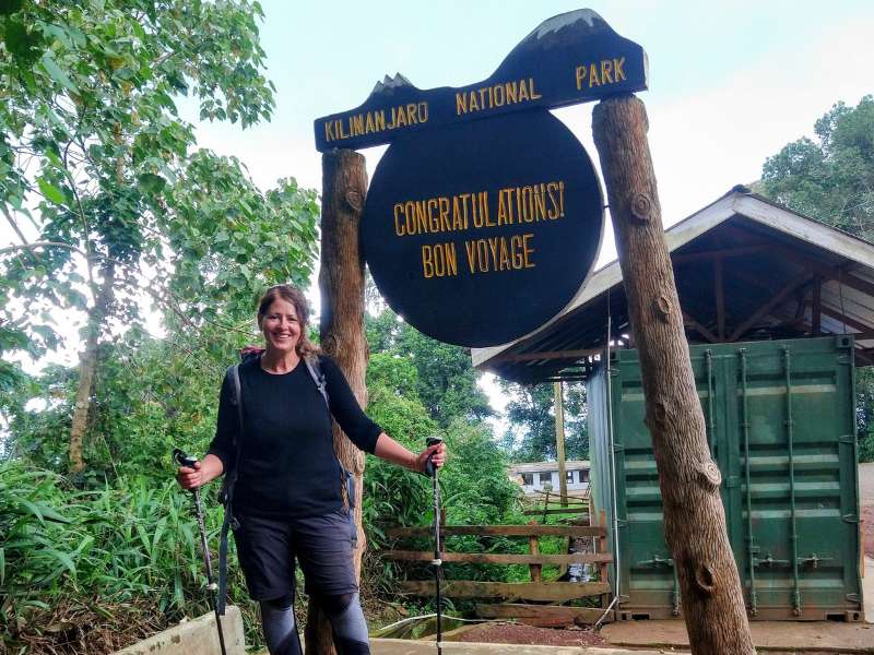 Laurel at day 8, successfully reached the end point of hiking the kilimanjaro