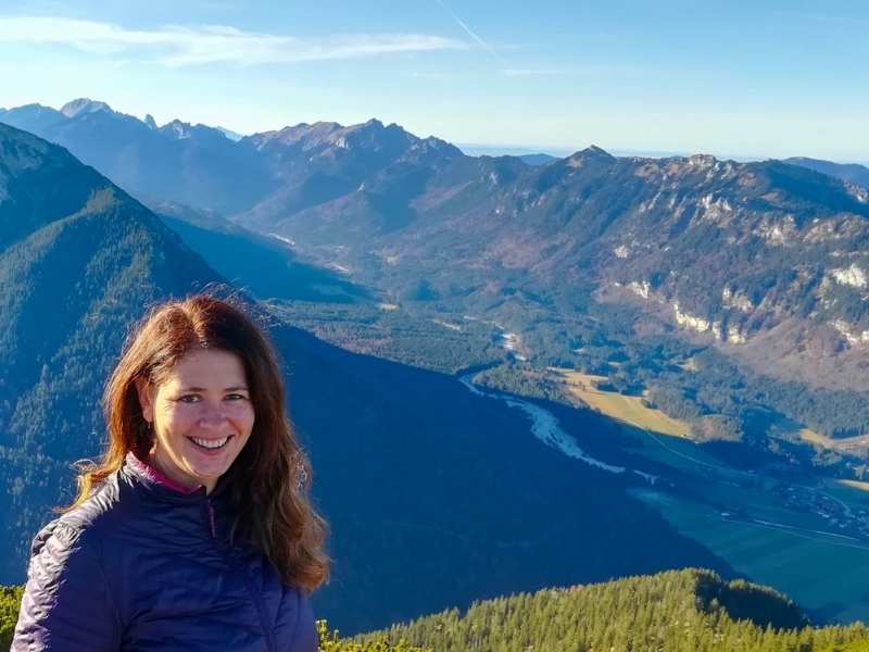 Hiker Laurel Robbins in the Ammergau Alps of Bavaria