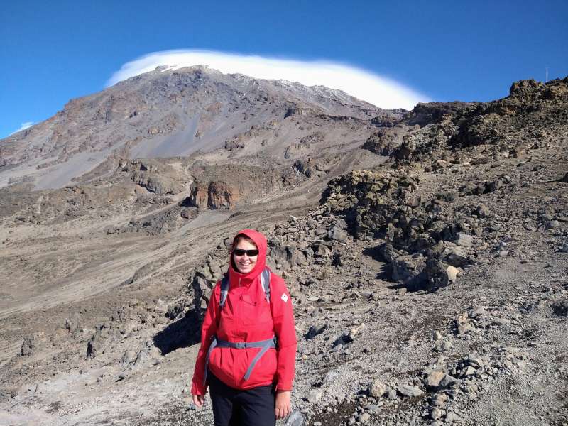 Laurel and Kilimanjaro Mountain on the background