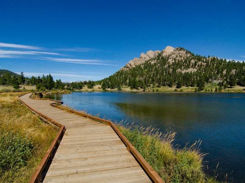 Lily Lake Trail is a perfect easy hike in Rocky Mountain National Park and is stroller and wheelchair suitable.