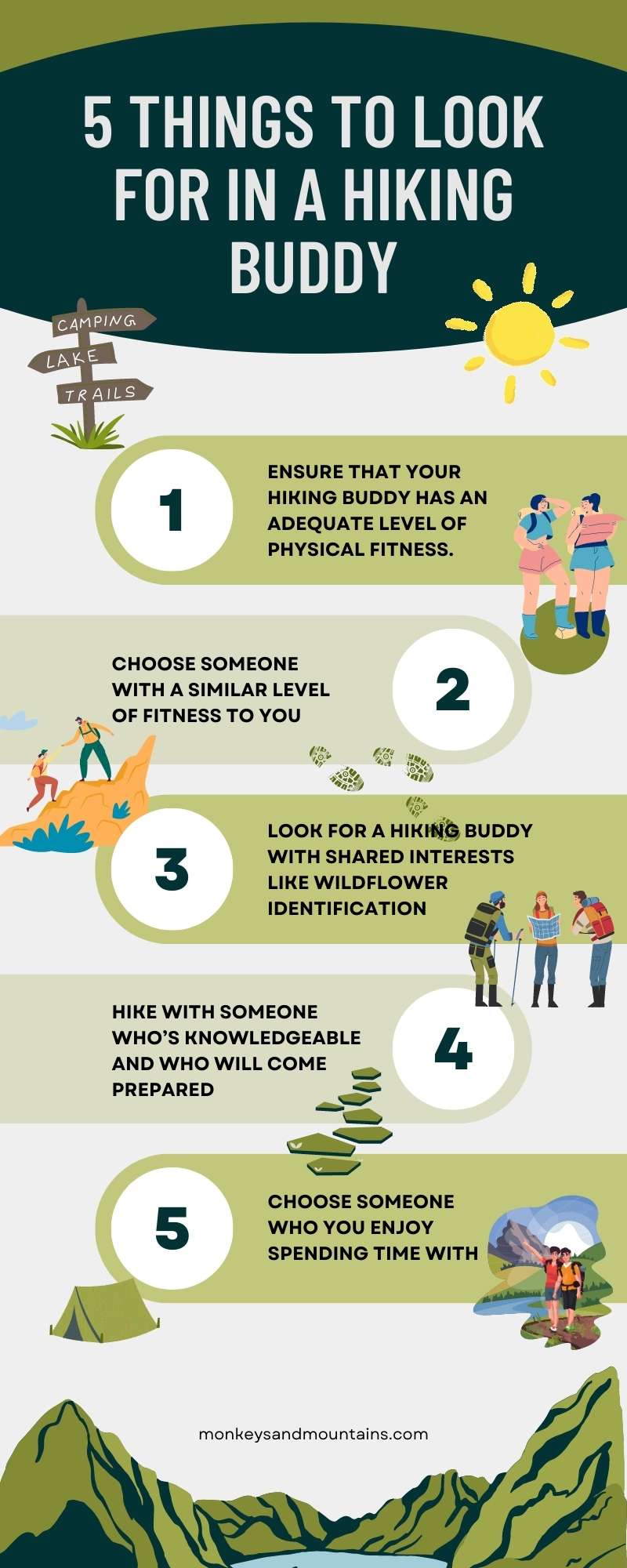 5 things to look for a hiking buddy