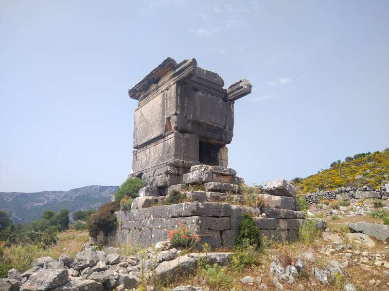 ancient stone as seen from the lycian way hiking tour