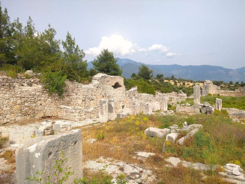 abandoned village as seen while walking the lycian way