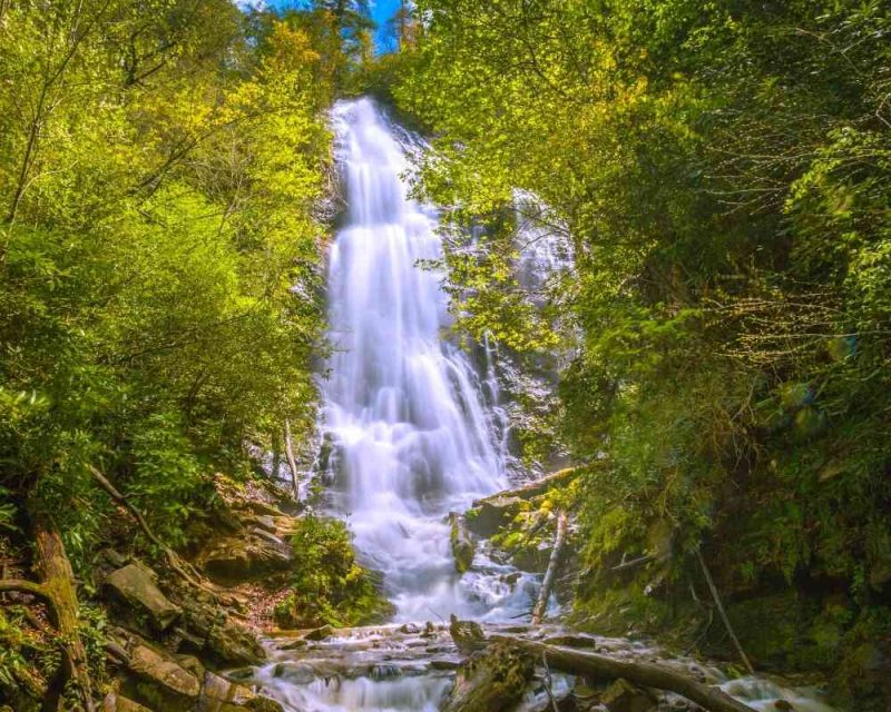 Mingo Falls is a must-see when hiking the Smoky Mountains.