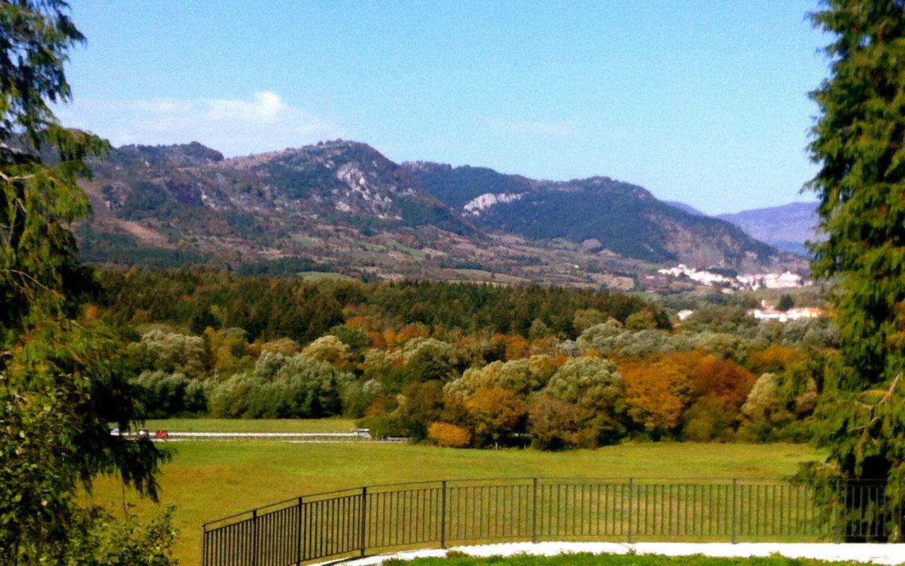 Mountainous landscape seen from Montedimezzo Nature Reserve