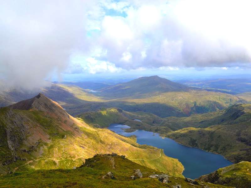 view from Mt. Snowdon for the 3 Peaks Challenge