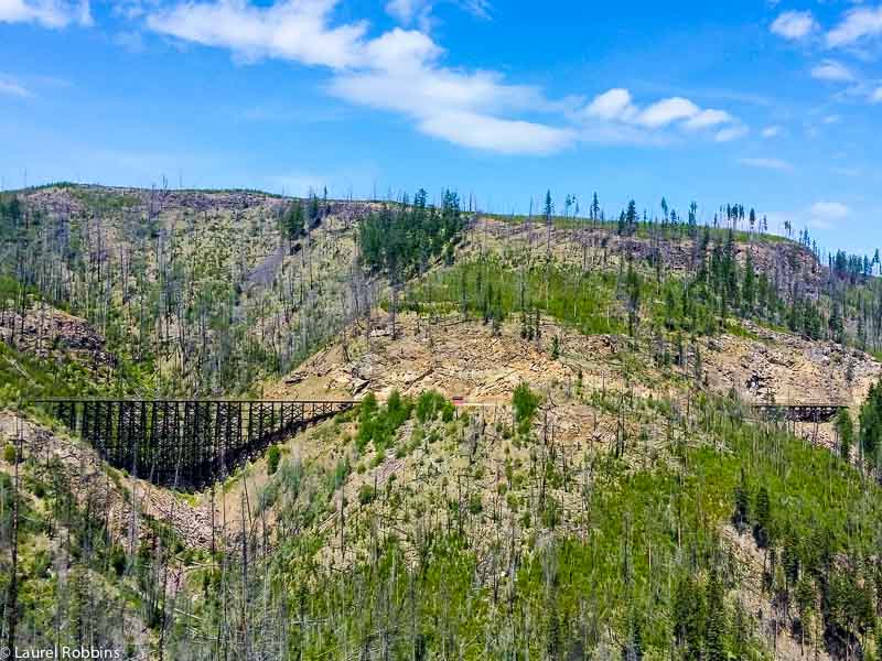 Myra Canyon 12 years after the Okanagan Mountain Fire of 2003. 