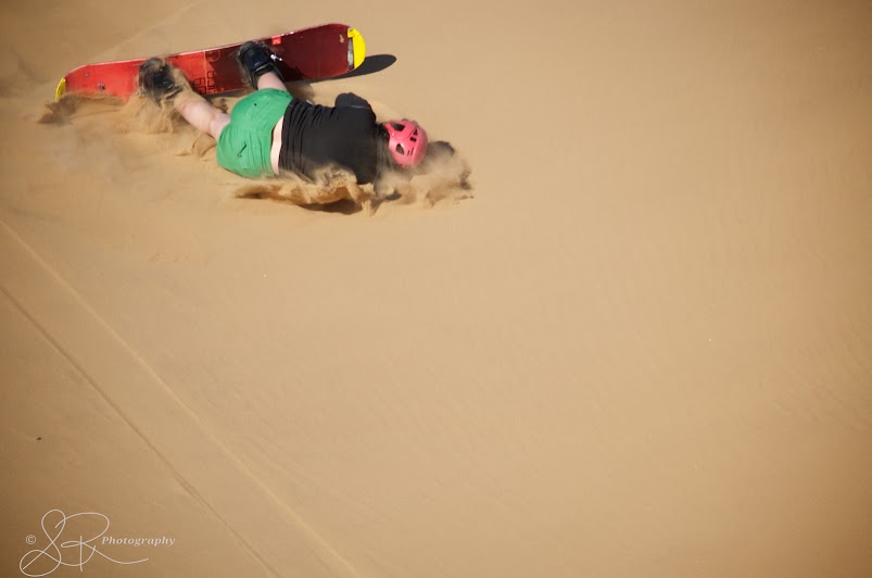 Rolling in the sand in Dorob National Park.