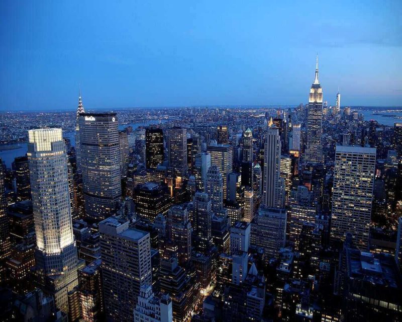 The Sky Room is the best rooftop lounge to view the NYC skyline from. 