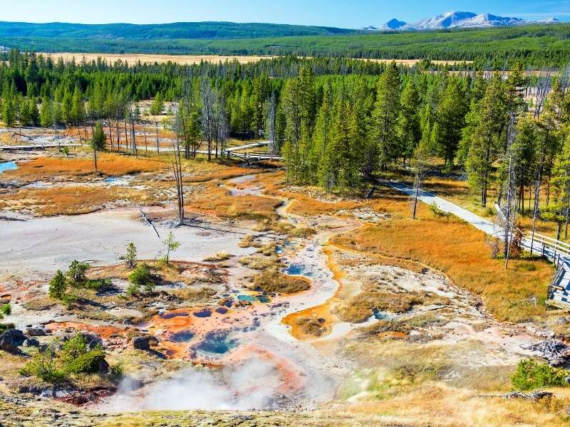 you can find boardwalk hikes in Yellowstone so there's something for every level of hiker