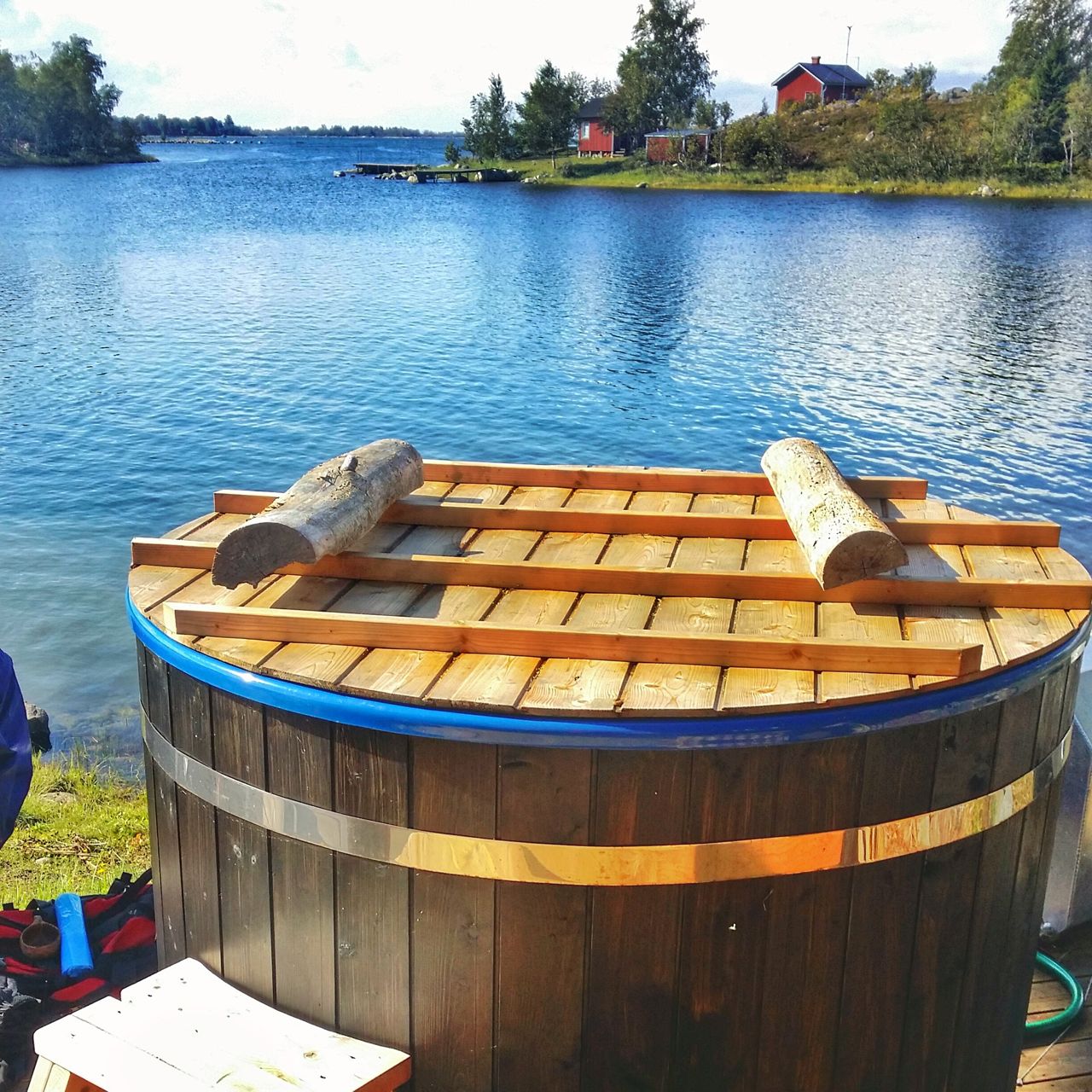 Hot tub overlooking the Kvarken Archipelago in Finland.