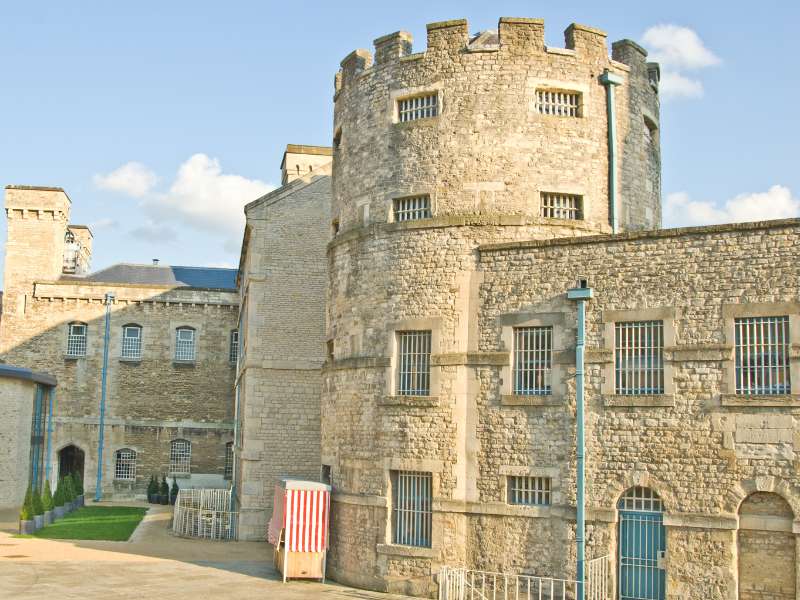 Oxford Castle, as seen from one of the walks of Thames Path