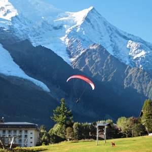 paraglide for a bird's eye view of Mont Blanc and Chamonix