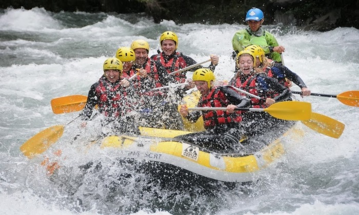 white water on the Noguera Pallaresa River, but still having a blast.