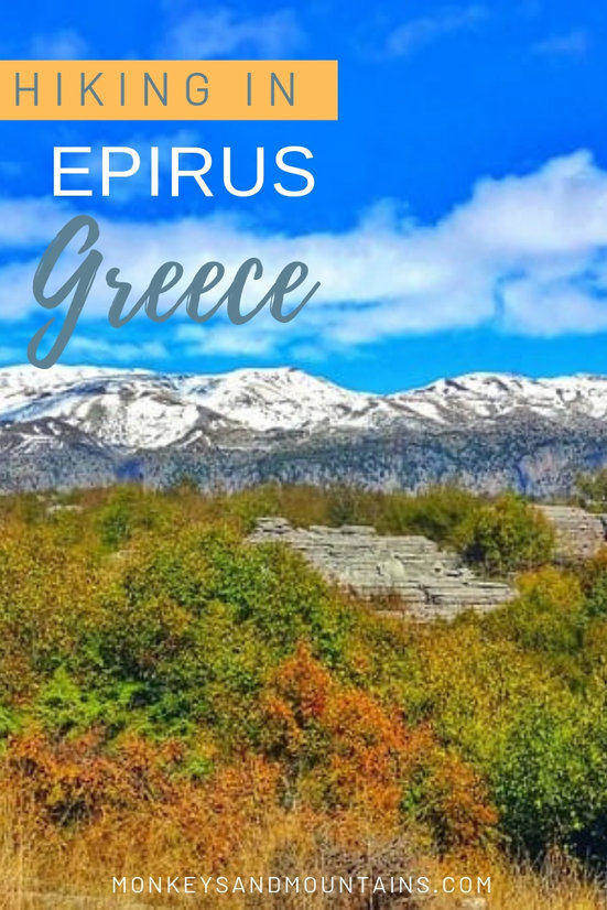 Epirus, Greece is an incredible place for hiking with 2000 km of hiking trails.