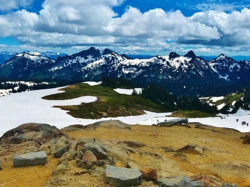 The Skyline Trail is a moderate hiking trail and gives you the best experience of Mount Rainer