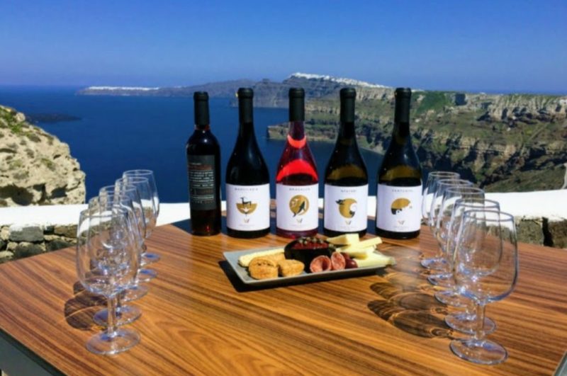 Visit beautiful vineyards in Santorini, Greece