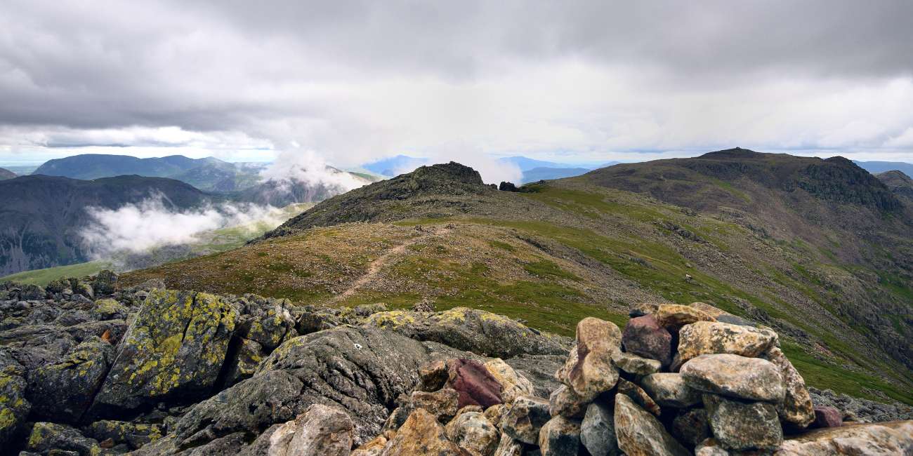 climbing to scafell pike