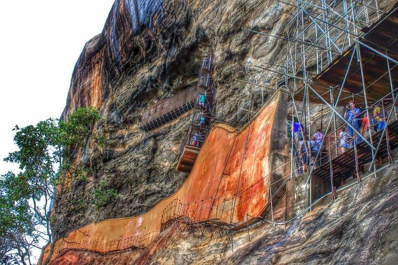 Part of the climb up to Sigiyra, the famous rock in Sri Lanka. This is not even half of the climb.