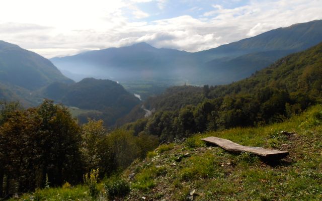 hiking near Kobarid in Slovenia