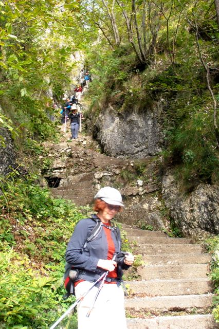 The trail leads hikers through trenches used by the Italian Army in WWI.