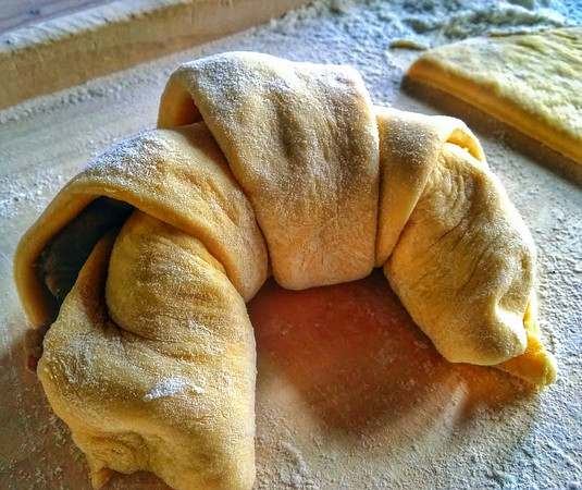 The horseshoe shape is one of the many requirements of a St. Martin's Croissant rogale marcińskie).