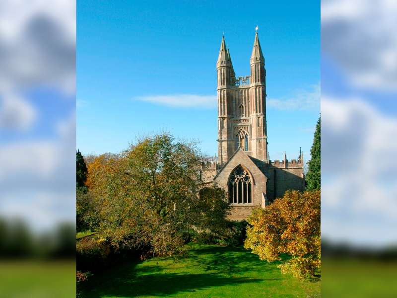 Church in Cricklade, as seen from Thames Path walk