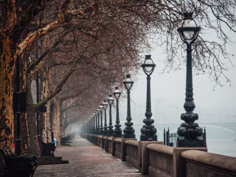 Thames Path in Chelsea, London