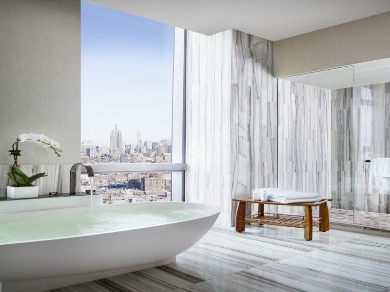 The Dominick Hotel offers you stunning views of the NYC skyline and some of the best views in the city. 