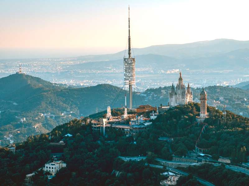 Tibidabo Mountain is one of the best hikes near Barcelona