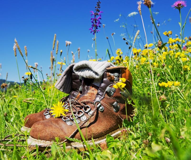 Wear your hiking boots when doing the walking or hiking parts of your training plan.