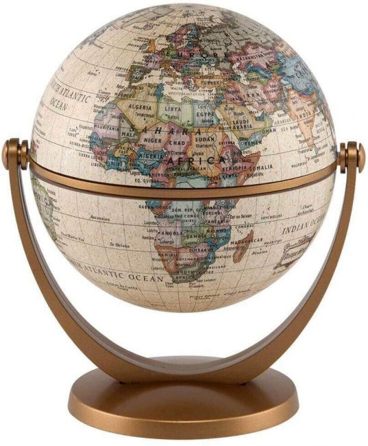 Add an ornamental globe into any room to inspire you. 