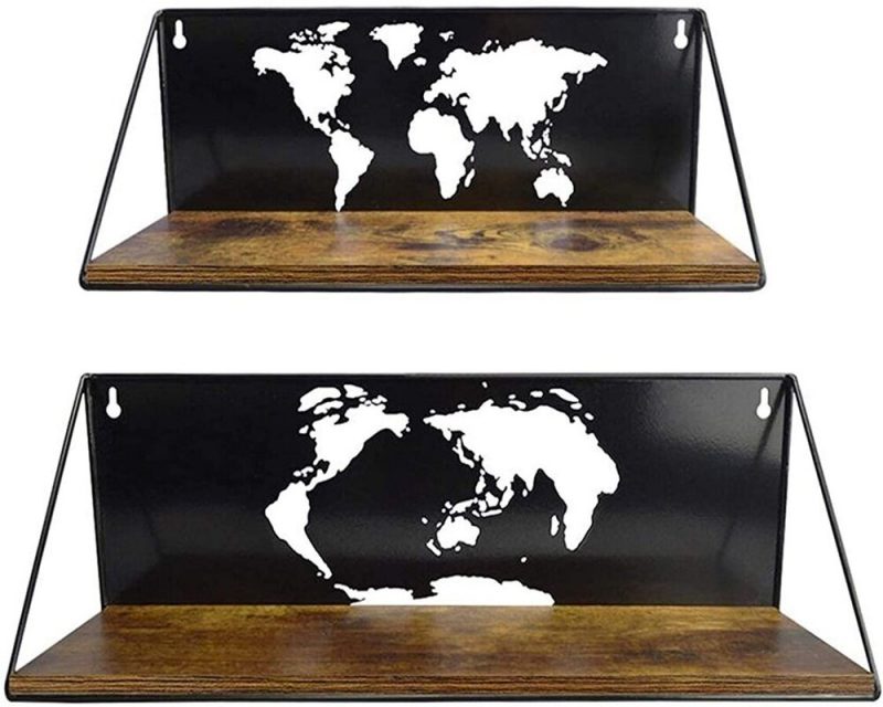 These world map cutout storage shelves are not only perfect for the traveller, they are also really cool. 