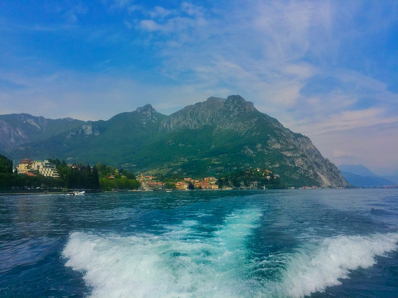 The town of Malgrate as seen from Lake Como. 